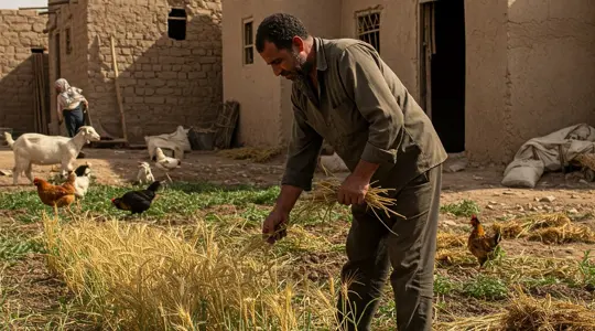 العاملون في مجال الزراعة المختلطة وتربية الحيوانات  الطيور للاكتفاء الذاتي (الكفاف).jpg